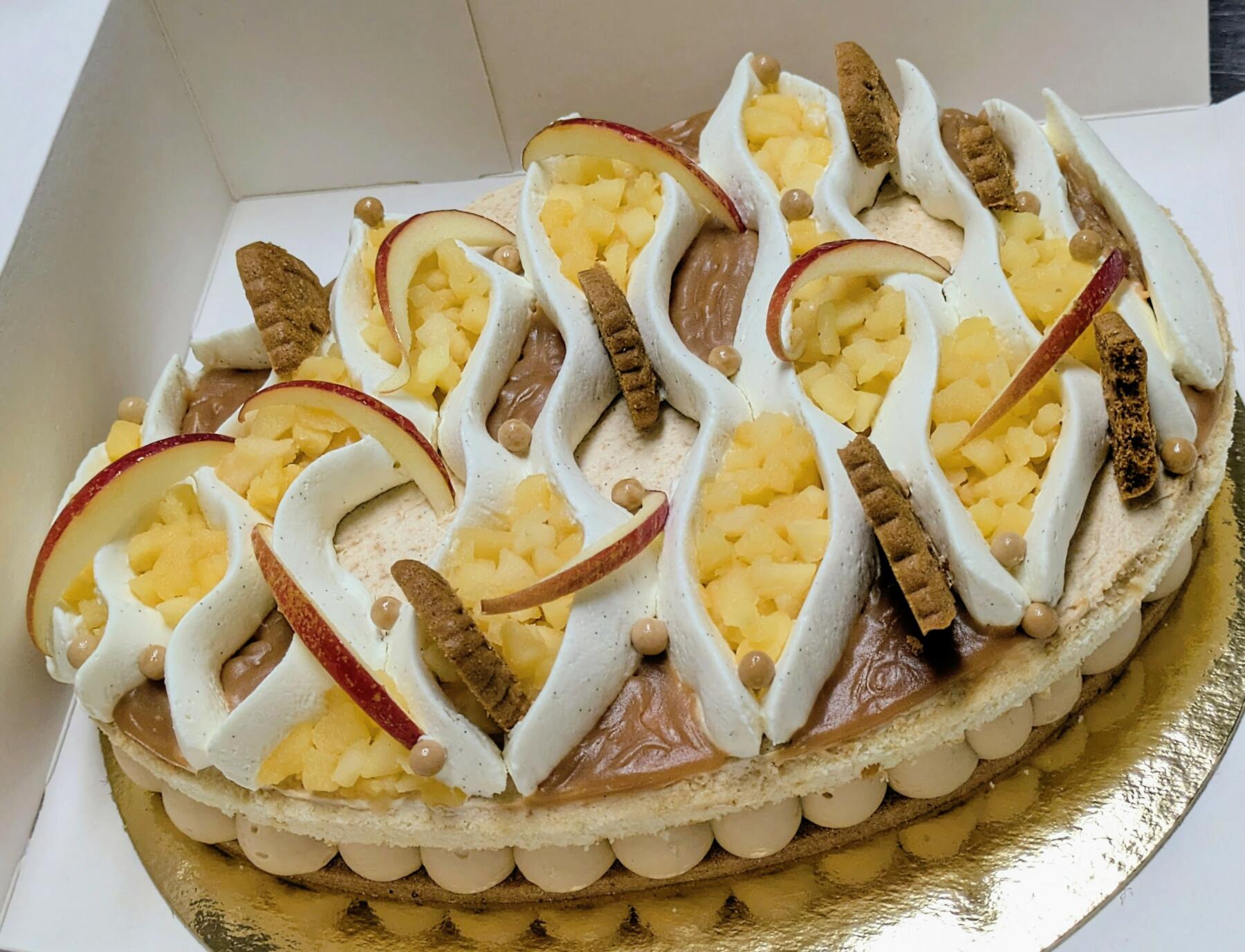 Entremets Vanille, Pommes, Spéculoos